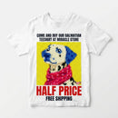 Dalmatian Pixel Art Tee — Cute Blue-Accented Dog Graphic Shirt Printify
