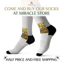 Autumn Harvest Sublimation Socks — Pumpkin & Leaves Crew Socks Printify
