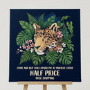 Leopard in Vines Canvas Print — Botanical Jungle Wall Art Printify