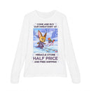 Kids Long Sleeve Tee — Winter Bunny & Fox Snowy Trail Illustration Printify