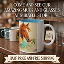 Horse & Hummingbird Floral Mug — 11oz Two-Tone Coffee Cup Printify