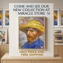 Vincent van Gogh Straw Hat Portrait - Stretched Canvas Art Print Printify