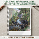 Bear Family Forest Scene A5 Wirobound Notebook - Lined Journal for Nature Lovers Printify
