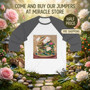 Floral Koi Pond Baseball Tee — Vintage Japanese Garden Graphic