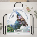 Mountain Goat Floral Apron — Nature Wildlife Kitchen Apron Printify