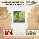 Jungle Adventure Baby Bodysuit — Playful Mowgli and Kaa Illustration Printify