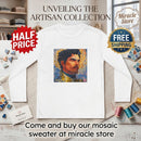 Youth Long Sleeve Tee — Mosaic Portrait Design Printify