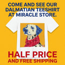 Dalmatian Pixel Art Tee — Cute Blue-Accented Dog Graphic Shirt Printify