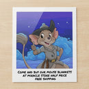 Explorer Mouse Baby Swaddle Blanket — Cute Cartoon Mouse Thumbs Up Newborn Wrap Printify