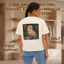 Owl Floral Boxy Tee Printify