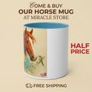 Horse & Hummingbird Floral Mug — 11oz Two-Tone Coffee Cup Printify