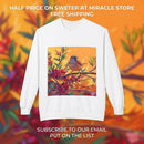 Bird on Branch Crewneck Sweatshirt — Colorful Songbird Art Pullover Printify