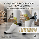 Autumn Harvest Sublimation Socks — Pumpkin & Leaves Crew Socks Printify