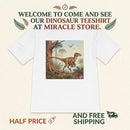 Dinosaur Graphic Tee — Retro Velociraptor Jungle Illustration Printify
