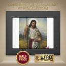 Framed Jesus the Good Shepherd Poster - Religious Wall Art for Home, Church, Easter Gifts Printify