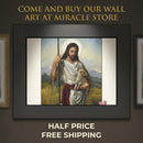 Framed Jesus the Good Shepherd Poster - Religious Wall Art for Home, Church, Easter Gifts Printify