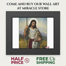Framed Jesus the Good Shepherd Poster - Religious Wall Art for Home, Church, Easter Gifts Printify