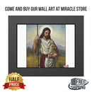 Framed Jesus the Good Shepherd Poster - Religious Wall Art for Home, Church, Easter Gifts Printify
