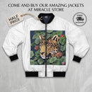 Men's Bomber Jacket — Jungle Leopard & Surreal Elephant Art AOP Printify