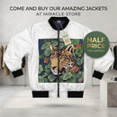 Men's Bomber Jacket — Jungle Leopard & Surreal Elephant Art AOP Printify