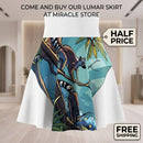 Lemur Jungle Print Skater Skirt — Tropical Wildlife AOP Printify