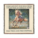 Galloping Horse Woven Blanket — Tapestry Throw for Equestrian Lovers Printify