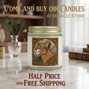 Coconut Apricot Scented Candle (4oz/9oz) — Decorative Tiger Illustration Jar Printify