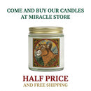 Coconut Apricot Scented Candle (4oz/9oz) — Decorative Tiger Illustration Jar Printify