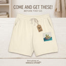 Sunset Smiley Pocket Sweatshorts — Lightweight Garment-Dyed Fleece Printify
