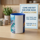 Lilo & Stitch Surfing Accent Mug — Cute Hawaiian Cartoon Coffee Cup (11oz) Printify