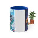 Lilo & Stitch Surfing Accent Mug — Cute Hawaiian Cartoon Coffee Cup (11oz) Printify