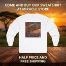 Leopard Sunset Graphic Long Sleeve Tee Printify