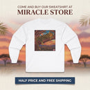 Leopard Sunset Graphic Long Sleeve Tee Printify