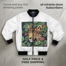 Men's Bomber Jacket — Jungle Leopard & Surreal Elephant Art AOP Printify