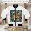 Men's Bomber Jacket — Jungle Leopard & Surreal Elephant Art AOP Printify
