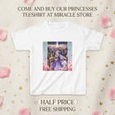 Kids Fantasy Princess Tee — Purple Castle Illustration Printify