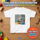 Kids Tee - Retro Cartoon Barber Shop Illustration Printify