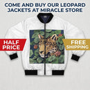 Men's Bomber Jacket — Jungle Leopard & Surreal Elephant Art AOP Printify