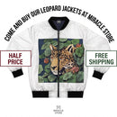 Men's Bomber Jacket — Jungle Leopard & Surreal Elephant Art AOP Printify