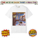 T-Shirt — Whimsical Treehouse Kids Illustration Tee Printify