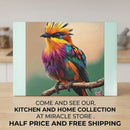 Glass Cutting Board — Colorful Tropical Bird Art Kitchen Chopping Board Printify