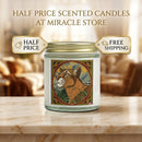 Coconut Apricot Scented Candle (4oz/9oz) — Decorative Tiger Illustration Jar Printify