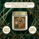 Coconut Apricot Scented Candle (4oz/9oz) — Decorative Tiger Illustration Jar Printify