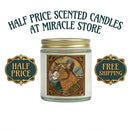 Coconut Apricot Scented Candle (4oz/9oz) — Decorative Tiger Illustration Jar Printify