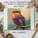 Glass Cutting Board — Colorful Tropical Bird Art Kitchen Chopping Board Printify