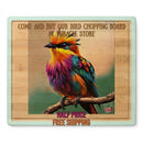 Glass Cutting Board — Colorful Tropical Bird Art Kitchen Chopping Board Printify