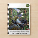 Bear Family Forest Scene A5 Wirobound Notebook - Lined Journal for Nature Lovers Printify