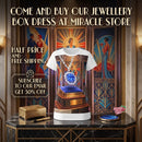 Art Deco Sapphire Necklace T‑Shirt Dress – Vintage Jewelry Illustration AOP Printify