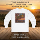 Leopard Sunset Graphic Long Sleeve Tee Printify