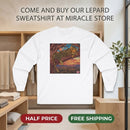 Leopard Sunset Graphic Long Sleeve Tee Printify